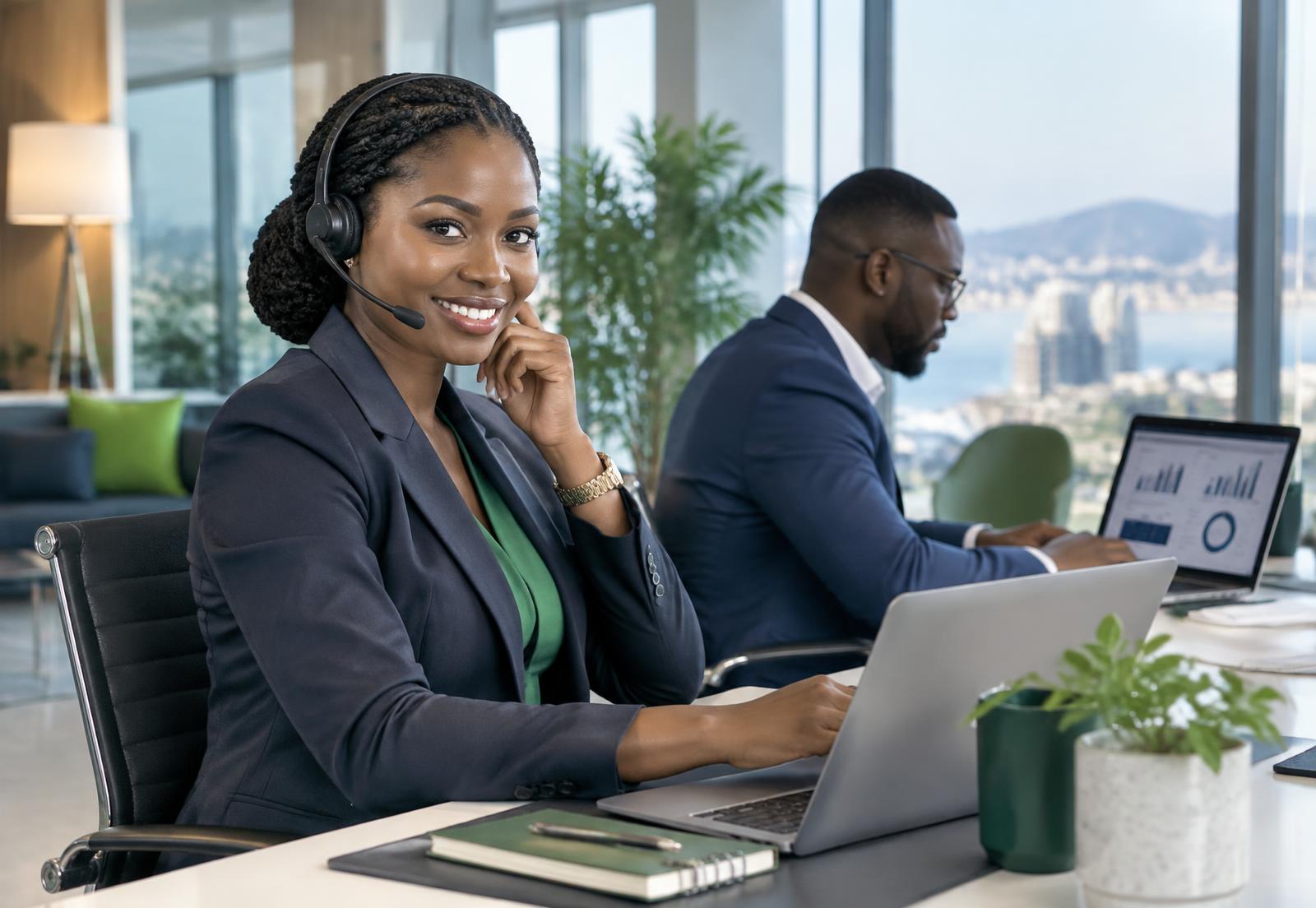 Équipe service client de KAF Services à Conakry